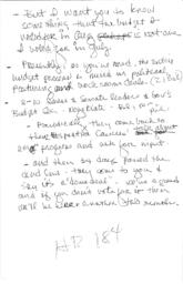 Speech, September 18, 1991, Volunteer Agency Administrators. Includes handwritten notes.