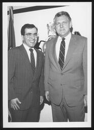 Rep. Thomas Scrimenti stands with William Bennett, Director of the Office of National Drug Control Policy (1989-1990). 