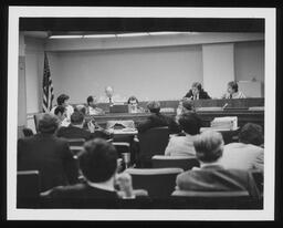 Members sitting at their committee seats and members of the public. Representative members present include: Allen G. Kukovich and Robert W. O'Donnell.