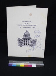 Folder for Bicentennial of the United States Constitution