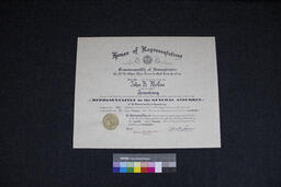Certificate of Election, 1975