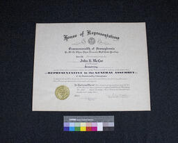 Election Certificate, 1963