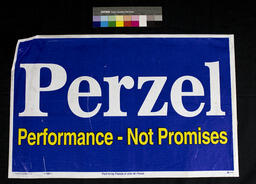 Campaign Poster, Perzel Performance-Not Promises