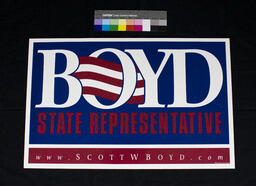 Campaign Poster, Boyd State Representative