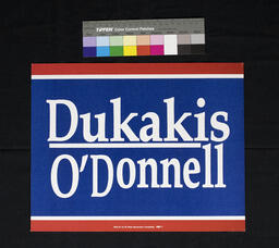 Campaign Poster, Dukakis O'Donnell
