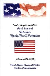 World War II Veterans Award Programs Correspondence and Programs, February 24