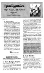 Newsletters, 1985